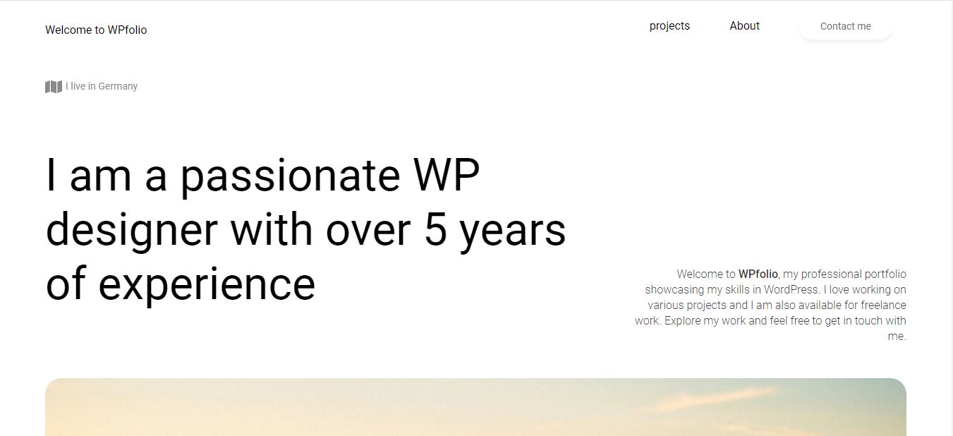 wfolio; a wordpress portfolio